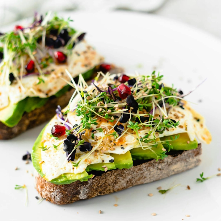 microgreens on sandwich