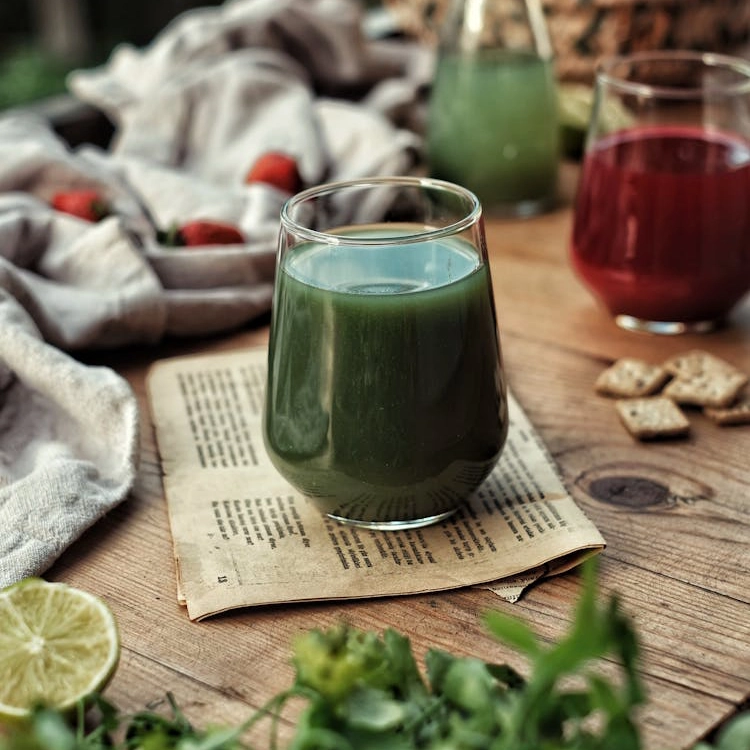 microgreens in a smoothie